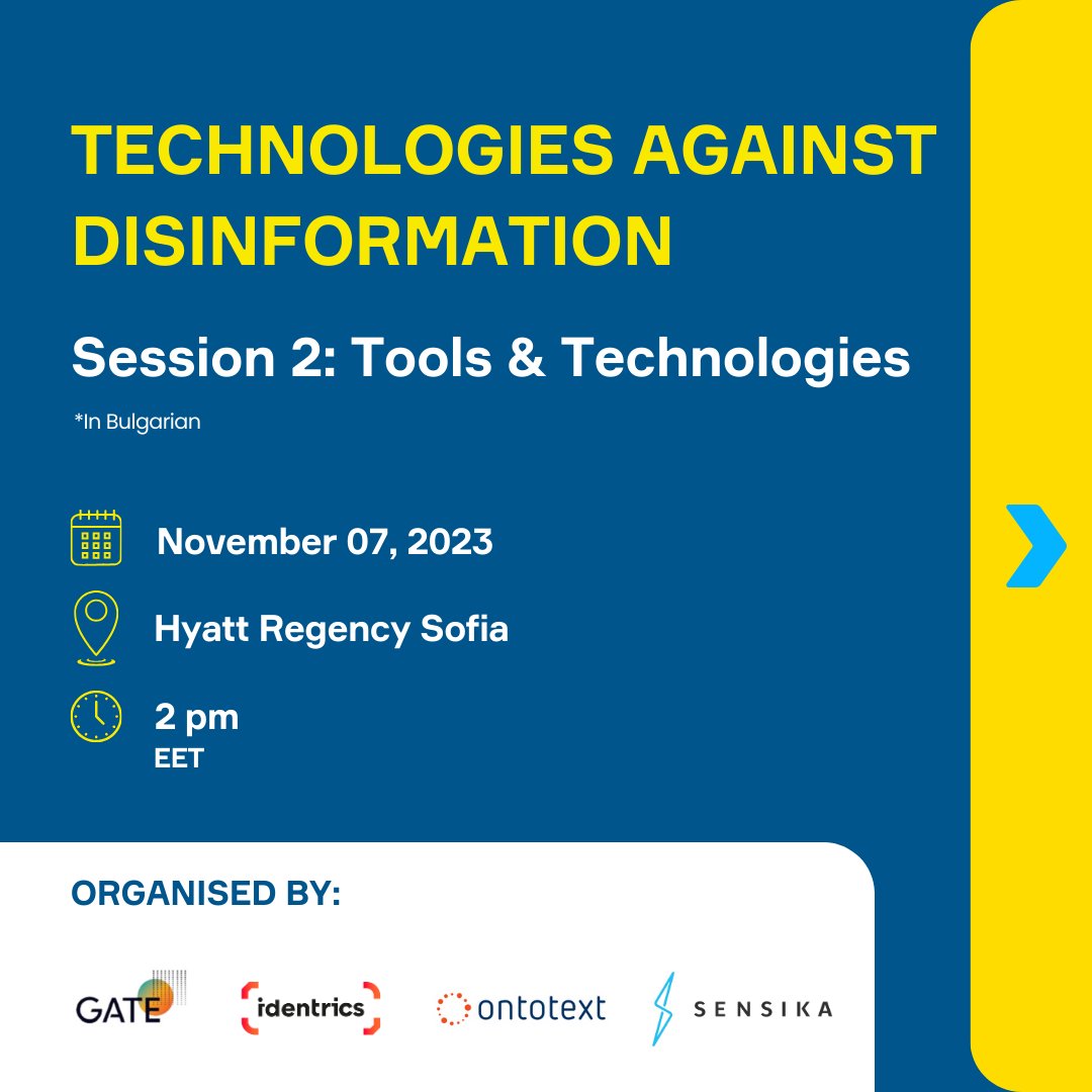 🚀 Dive into Session 2 of #TechAgainstDisinformation!

Expect to be enlightened with cutting-edge discussions on combating disinformation. 

Don't miss out—there's still time to register! 🕒 

📅 Nov 07, 12:20 pm 
🔗 Secure your spot now: tinyurl.com/2mrdkzde