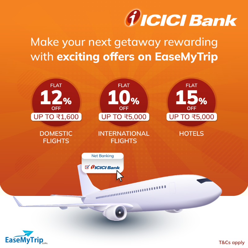 ICICIBank's tweet photo. Festive season plans just got better! Book your flights, stays and shop using #ICICIBankNetBanking to enjoy exclusive offers that make your holiday season even more special.

#Offers