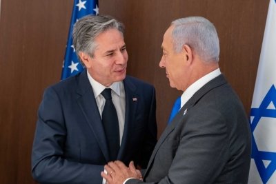 US Secretary of State Antony Blinken's Visit to Israel.
Antony Blinken travels to Israel for 3rd time since the ongoing conflict with Hamas began on October 7. He's scheduled to meet with PM Benjamin Netanyahu & other senior officials, reports IANS.
#USIsraelRelations #Diplomacy