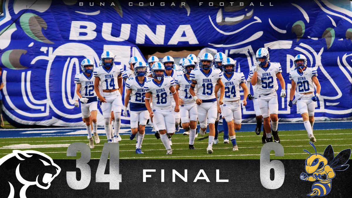 Cougars Win!  Buna routes Hardin in season finale for their 3rd consecutive must win game and are playoff bound! Congratulations to these young men and coaching staff! Let's Ride! #cougarnationletsride