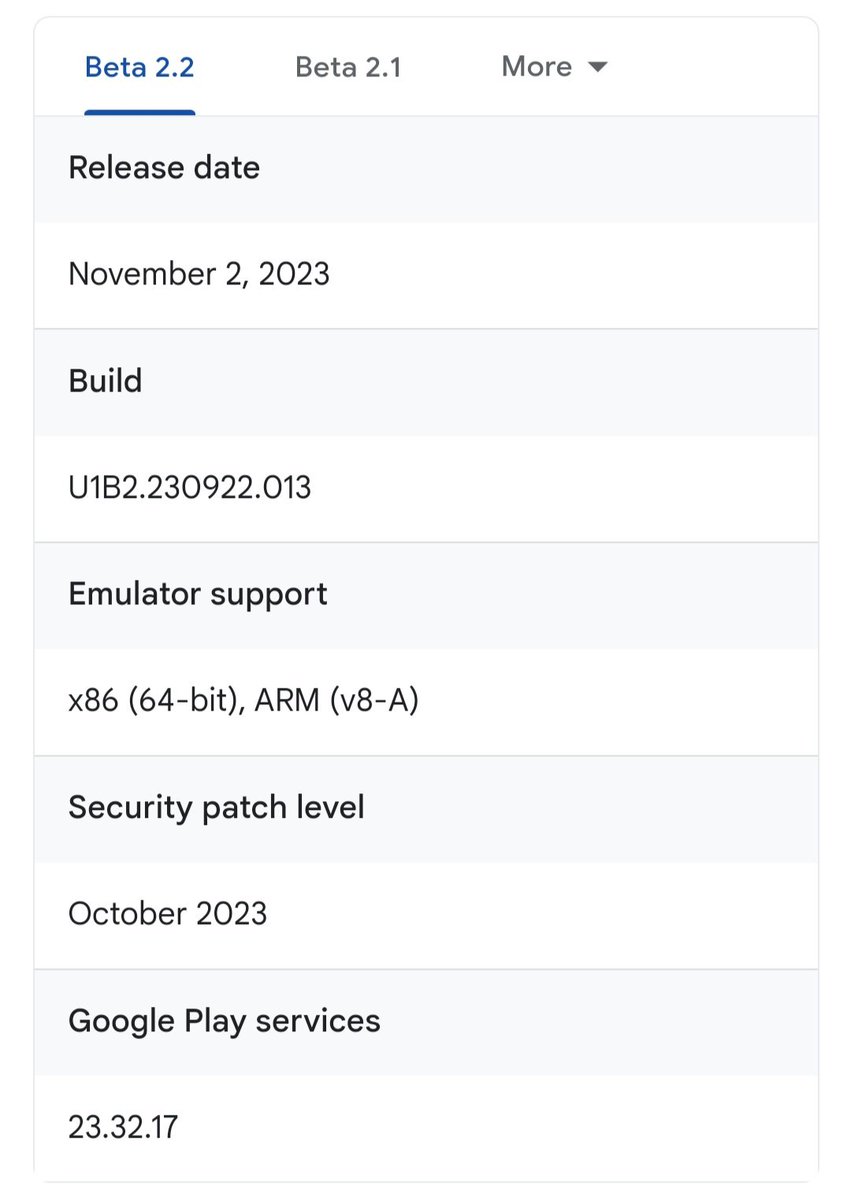 Google Released Android 14 QPR1 Beta 2.2 ‼️ Release Date - November 2, 2023 🗓 Build - U1B2.230922.013 ⚙️ Security Patch Level - October 2023 🔐 #Google #Pixel8       #Pixel8Pro #Android14