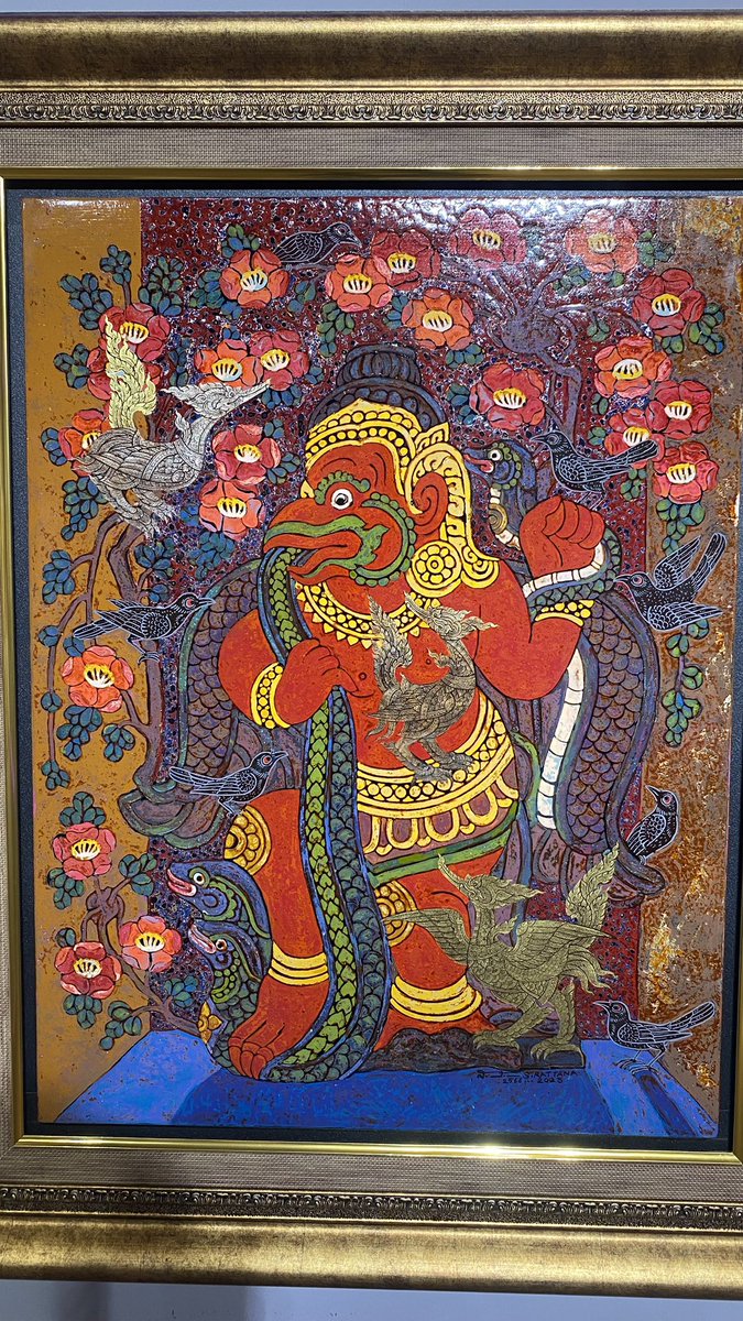 dp_engel's tweet image. the lacquer paintings of Sanan Rattana at Bangkok Art and Culture Center are something to behold