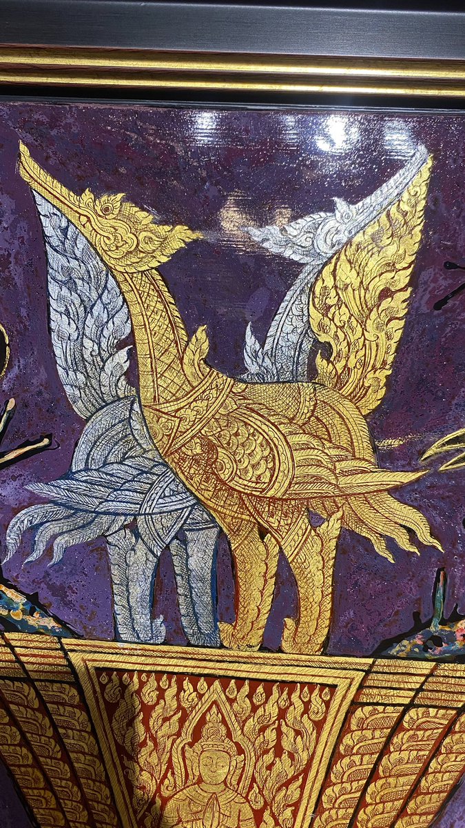dp_engel's tweet image. the lacquer paintings of Sanan Rattana at Bangkok Art and Culture Center are something to behold