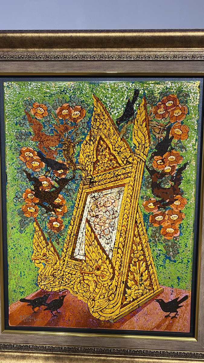 dp_engel's tweet image. the lacquer paintings of Sanan Rattana at Bangkok Art and Culture Center are something to behold
