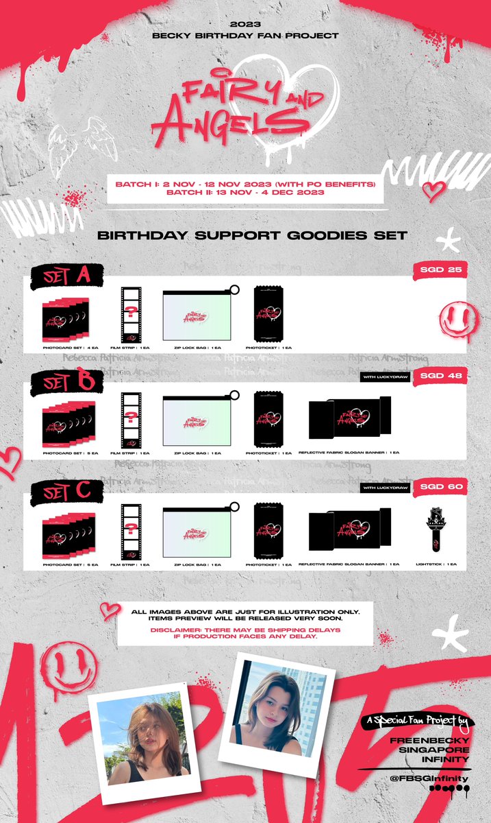 FBSGInfinity's tweet photo. 🧚‍♀️ 𝓑𝓮𝓬𝓴𝔂 𝓑𝓲𝓻𝓽𝓱𝓭𝓪𝔂 𝓕𝓪𝓷 𝓟𝓻𝓸𝓳𝓮𝓬𝓽 🧚‍♀️

🗓️ 𝟬𝟮 𝗡𝗢𝗩 - 𝟮𝟬 𝗗𝗘𝗖 𝟮𝟬𝟮𝟯 (𝟭𝟭𝟱𝟵 𝗣𝗠)

𝙋𝘼𝙍𝙏 𝟭: 𝘽𝙄𝙍𝙏𝙃𝘿𝘼𝙔 𝙎𝙐𝙋𝙋𝙊𝙍𝙏 𝙂𝙊𝙊𝘿𝙄𝙀𝙎 𝙎𝙀𝙏 🎁
🔗: https://t.co/SXufW14AOb

𝙋𝘼𝙍𝙏 𝟮: 𝙁𝙇𝘼𝙎𝙃 𝘾𝙍𝙊𝙒𝘿𝙁𝙐𝙉𝘿𝙄𝙉𝙂 ❤️
🔗: https://t.co/3NEdRFf5xx

CLICK ONTO THE LINK ABOVE FOR EACH PROJECT DETAILS! 🦦🫶🏽

If you have any inquiries, please DM us. 

#BeckysAngels #FairyAndAngels