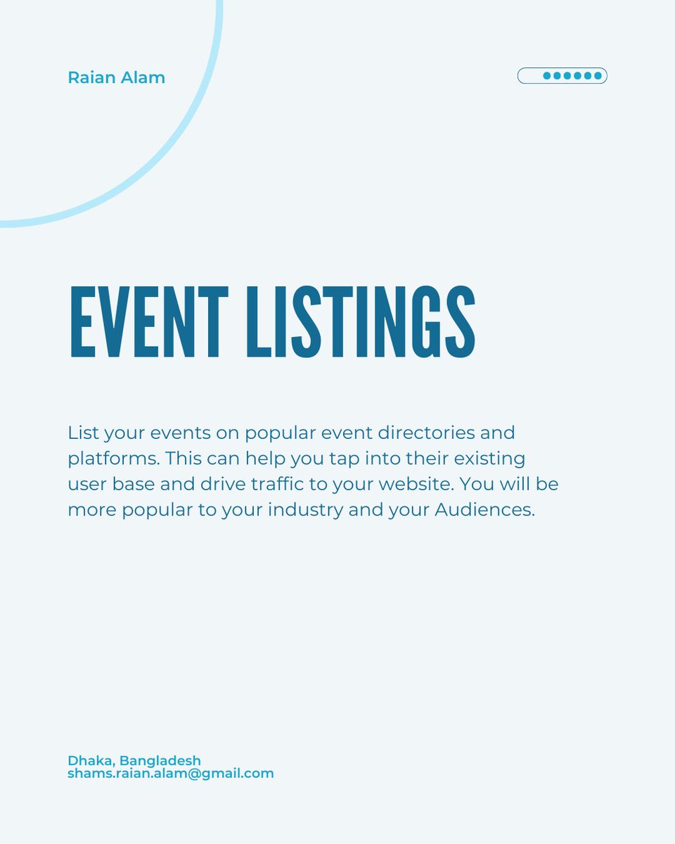 🚀 Boost your event planner website traffic to new heights.📅 📈 Don't wait, start listing your events today and watch your website traffic soar! 🌐 #EventPlanner #TrafficBoost #EventListing #WebsiteTraffic #EventMarketing 🎉
