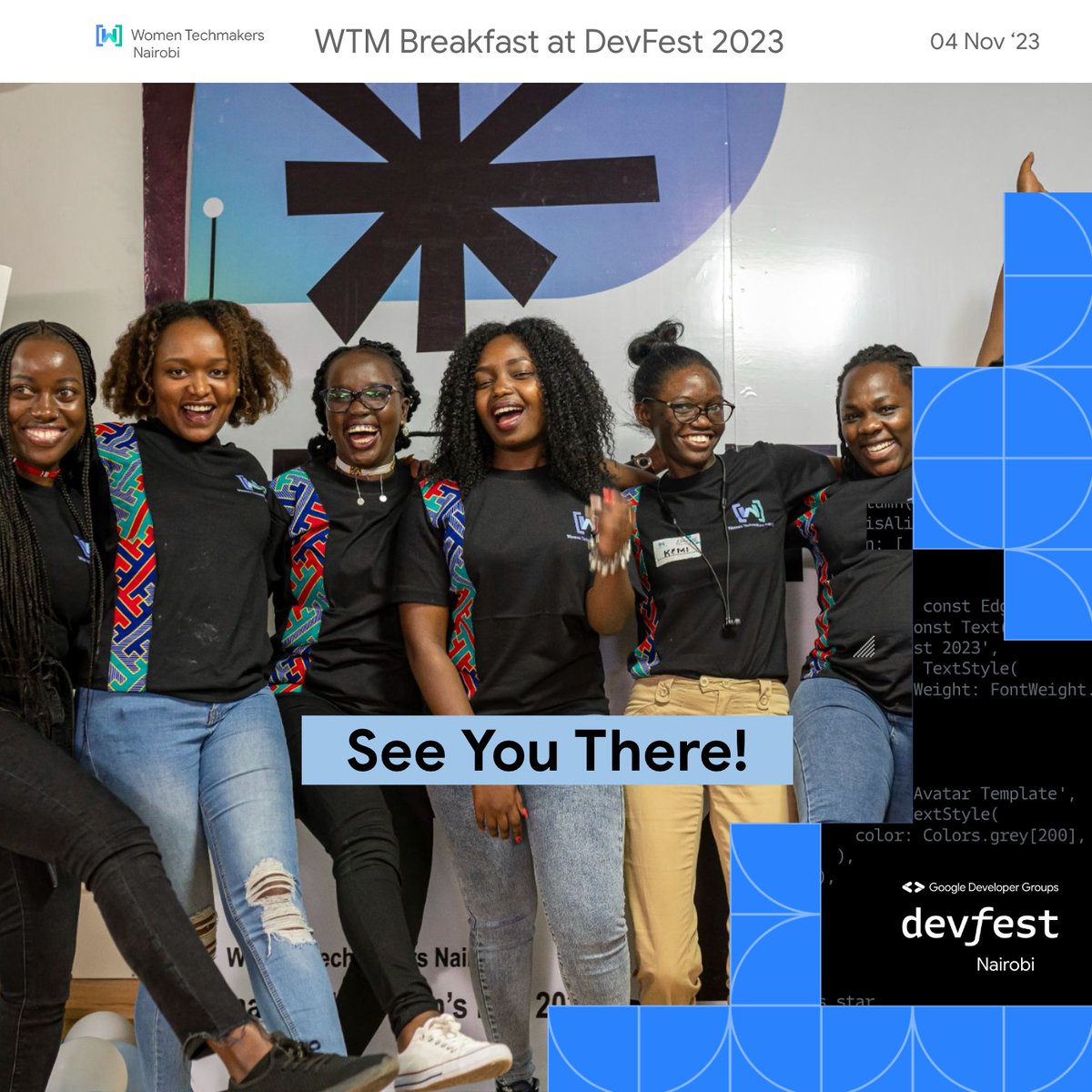 Just a few hours away from our WTM BreakFast and DevFest🥳
Hope you are ready to network, learn and grow your career!
See you there!
#DevFest2023 #DevFestNairobi #WTMNairobi #wtmnairobibreakfast