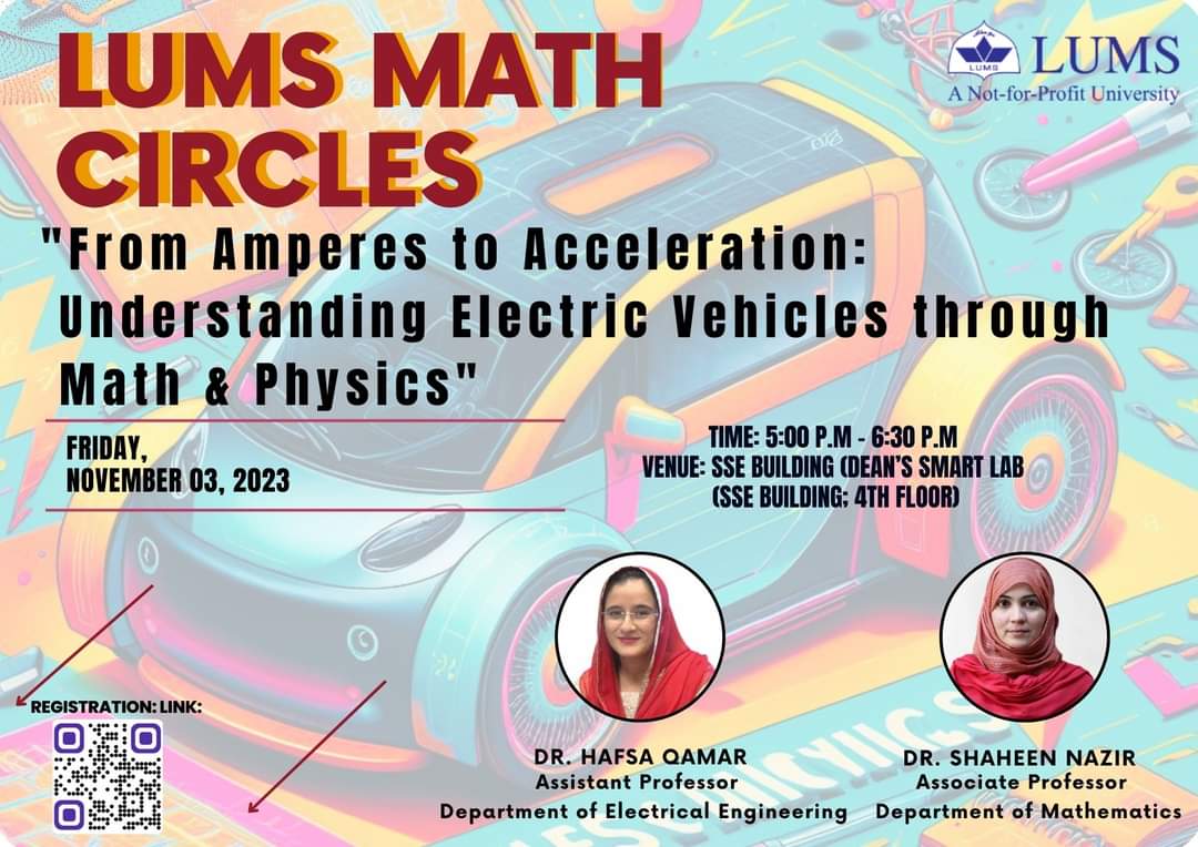 LUMS MATH CIRCLES (@lumsmathcircles) on Twitter photo Happening Today!
"From Amperes to Acceleration: Understanding Electric vehicles through Math and Physics"
<a href="/sbasselums/">SBASSE at LUMS</a> Happening Today!
"From Amperes to Acceleration: Understanding Electric vehicles through Math and Physics"
<a href="/sbasselums/">SBASSE at LUMS</a>