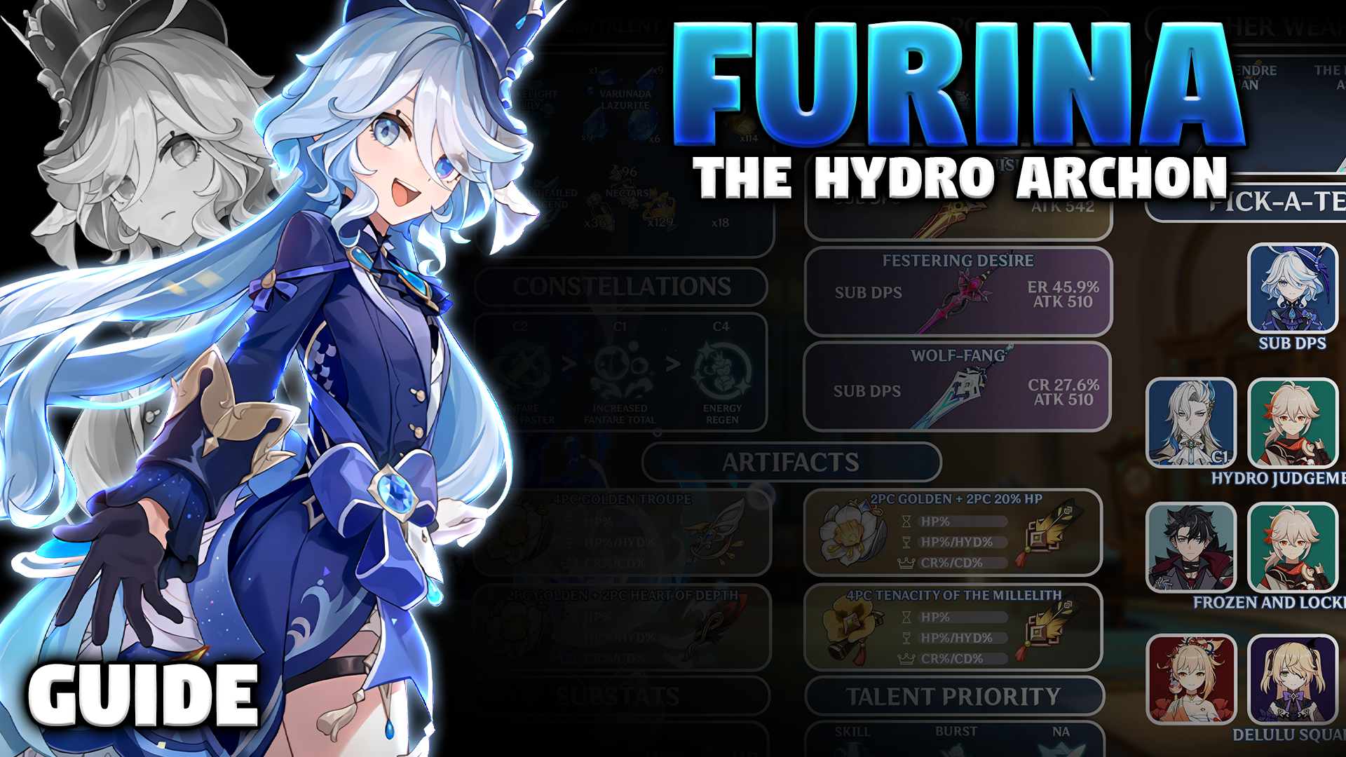 Genshin Impact: Furina (Arconte Hydro) ganha mais detalhes