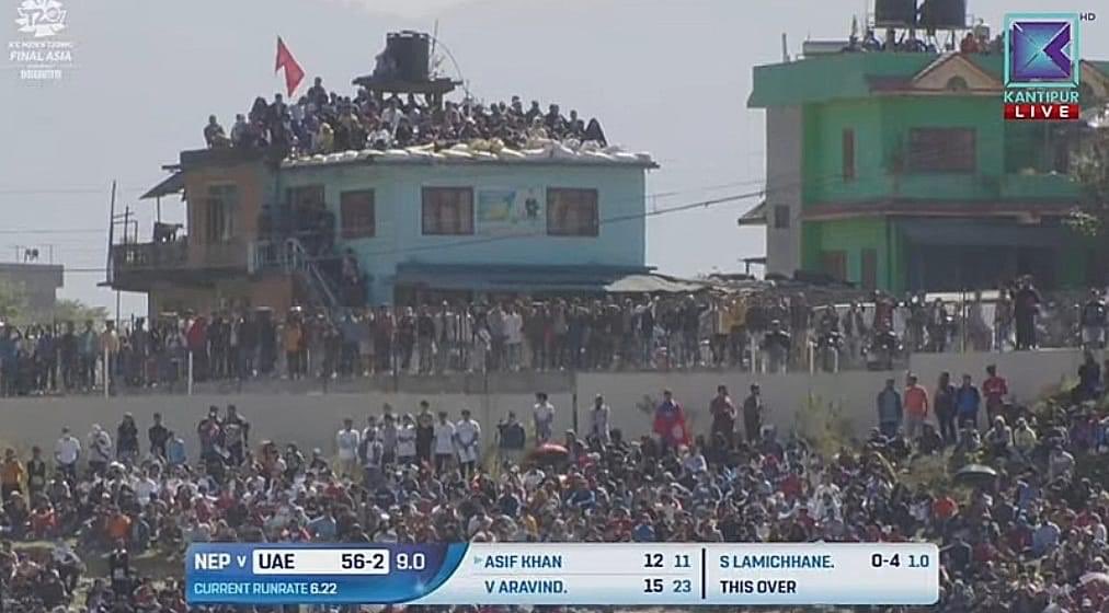 The madness for cricket in Nepal.