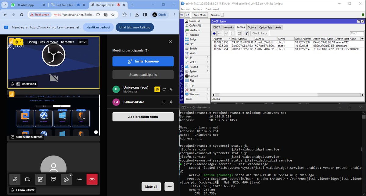 EKamalludin's tweet image. Instalasi Jitsi Meet di Debian Linux menggunakan metode jaringan intranet
#jitsimeet #debianlinux #teknologilayananjaringan