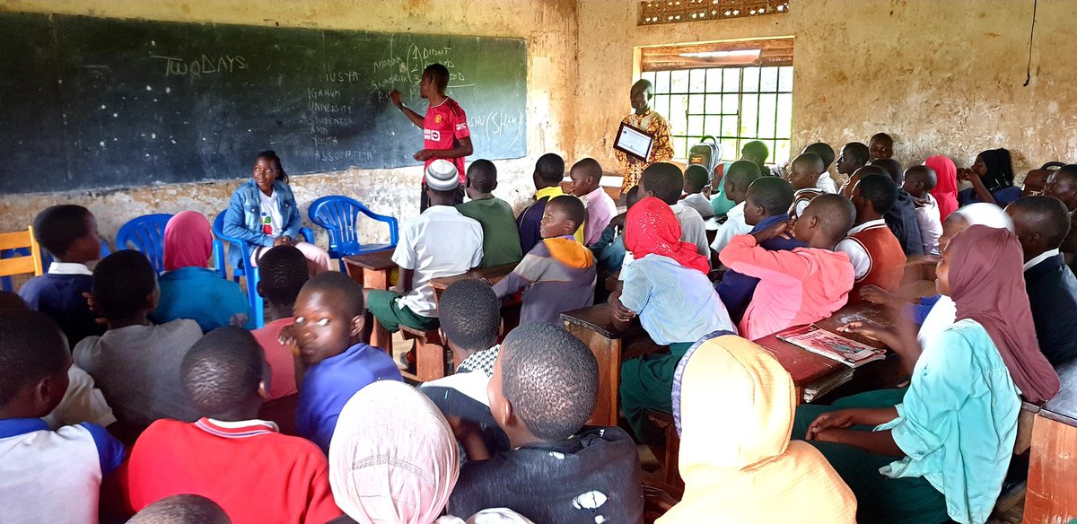 IUSYA_'s tweet photo. Yesterday our team shared light moments with p.7 students from all our schools of implementation under the Journeys plus program @GenderHeroes 
Words of encouragement,prayers and pledges were made to the students especially those who will excel well in their exams. https://t.co/aE1doNk1gX