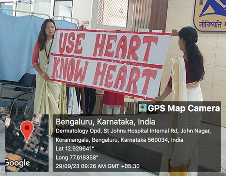 StJohns_Blr's tweet photo. #HealthEducation programme was conducted on #WorldHeartDay Sept 29th by GNM Nursing students in #OPDFoyer
Theme was #UseHeartKnowHeart.
#ChiefGuest: Dr Srilakshmi, HOD #Cardiology
Started with #WateringTheSapling Ceremony by #ChiefGuest, Sr Ria, CNS & Sr. Prasada, VicePrincipal https://t.co/FkxCohekar