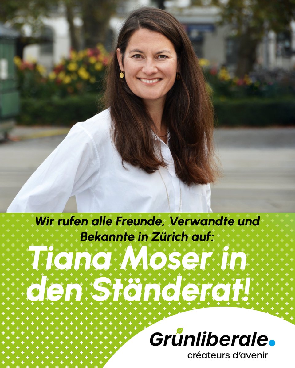 #IchkenneweninZürich 
Wir rufen alle Freunde, Verwandte und Bekannte in Zürich auf: 

👉 @TianaMoser in den #Ständerat

#GLPschweizweit #MutzurLösung