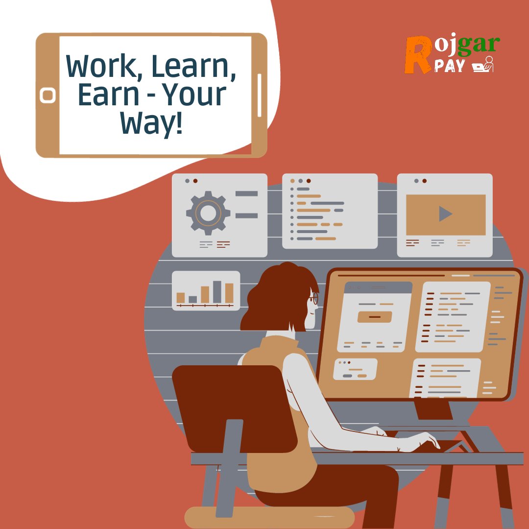 Work, Learn, Earn - Your Way! Rojgar Pay is not just a platform; it's a lifestyle. Explore endless possibilities and work from anywhere.

#RojgarPay #WorkYourWay