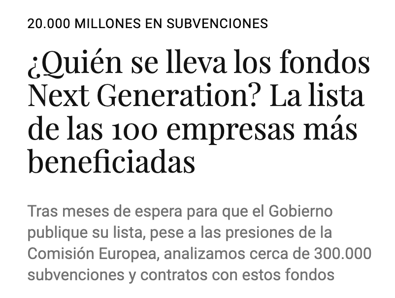 España es uno de los 4 países (junto a 🇫🇷,🇮🇪 y🇱🇺), que no publica qué empresas son las beneficiadas por los fondos de recuperación de la UE, a pesar de las advertencias de sanción.

Se estima que Telefónica es la mayor beneficiada (387 millones €).

Y esto es muy curioso (sigue)
