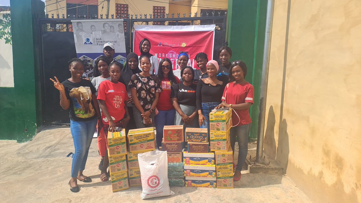 AIAiFoundation's tweet photo. Last week Our Team together w/ @ovi_wce had a remarkable success in organizing another  edition of the workshop on menstrual hygiene &amp; reusable pads

We also donate food &amp; other items to Jesus Children Mission Outreach Bodija, Ibadan

Thanks to everyone who came out to support 🙏 https://t.co/A7zkoJrUJm