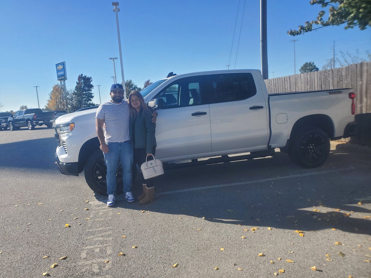 Congratulations go to Cristy Araujo and Abel Martinez, of Springdale, on the purchase of this 2024 Chevy Silverado 1500 LT Trail Boss. I helped them with it at McLarty Daniel Chevrolet, in Springdale. Thanks, guys! Abel loves the factory lift.
