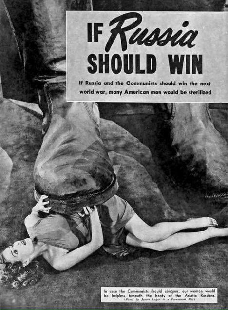 If Russia should win, many  American men would be sterilized. How about that?  #coldwarhist