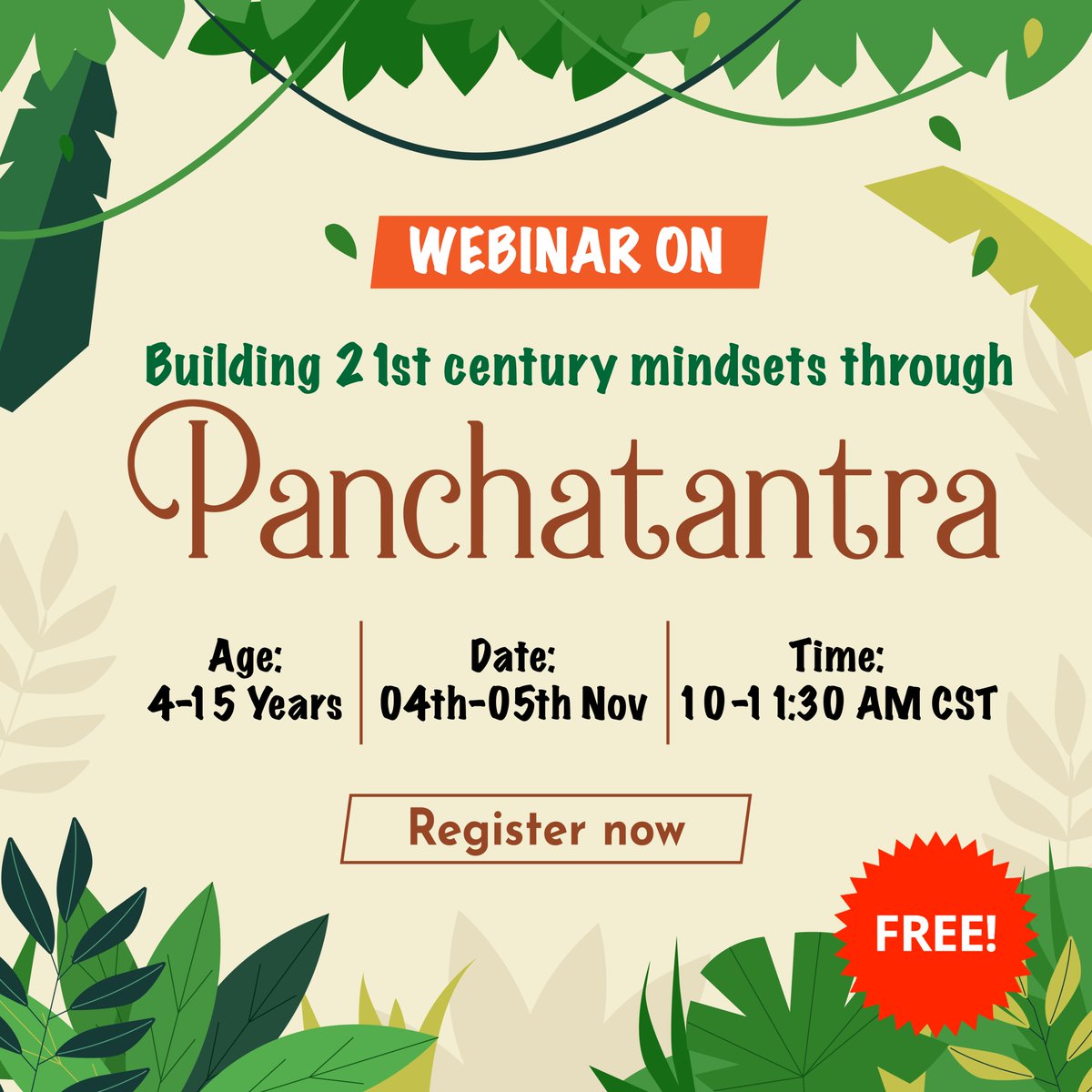 Ramayanaschool's tweet photo. Building 21st Century Minds, One Tale at a Time!

Hurry up! Book your spot now: https://t.co/pMicPg3e38

Let your child's imagination run wild as they learn about our Panchatantra course for kids. Reserve your spot now and don't miss out on the enchanting experience! https://t.co/GvcrJqi1x5