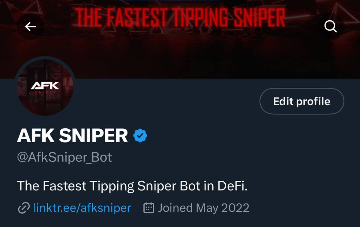 AfkSniper_Bot's tweet photo. We are now verified on X! ✅️

It’s another milestone for us! We will continue to improve our portfolio including our security on every socials.

Secure, reliable, and user-friendly! #AFKSniper https://t.co/181clTksiO