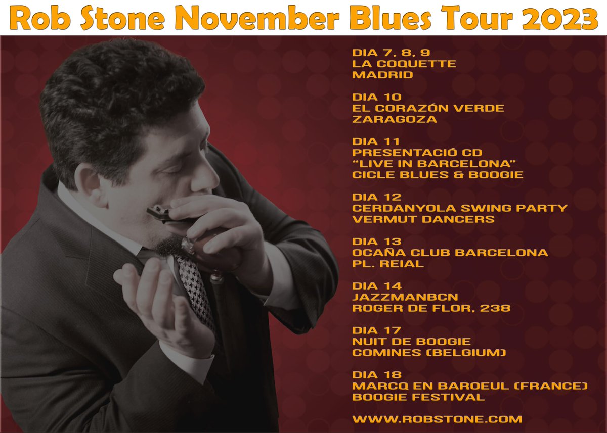 davidgiorcelli's tweet photo. Próxima semana comenzamos una pequeña gira con Rob Stone por España, Francia y Bélgica. https://t.co/Bjf7lH8MXv