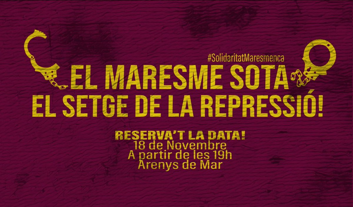 AlertaSolidaria's tweet photo. ⚠️ TRES ANYS DE PRESÓ per a l'Andreu de #Premià per les protestes pro-PABLO HASEL!

❌La sentència implicaria PRESÓ si un recurs no ho esmena. L'Amnistia NO l'inclouria!

🤬El tribunal fa mofa i recorda que pot demanar l'indult.

⚠️Dissabte 18 acte de suport a ARENYS DE MAR⤵️ https://t.co/oIWObE6FJN