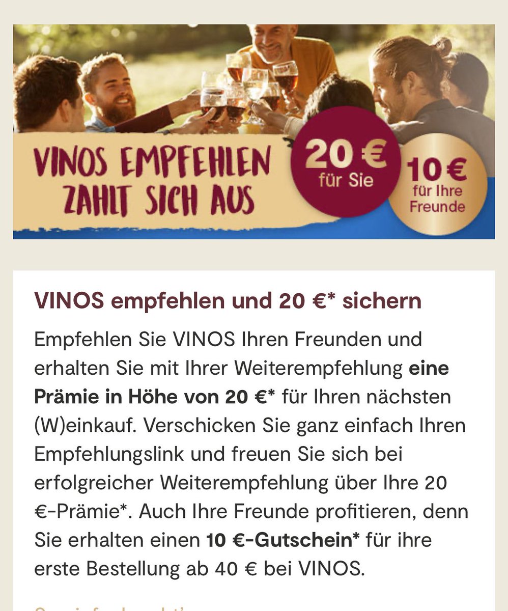 raifi's tweet photo. Freunde-Aktion bei https://t.co/QBSkCynxtz - 20 Euro für mich, 10 Euro für dich bei Erstbestellung über 40 Euro. Nutze diesen Link: https://t.co/DGjwFr1aCv - jetzt tolle Weinangebote für‘s Fest #weintrinken #lebengeniessen https://t.co/7zZbkGIe3A