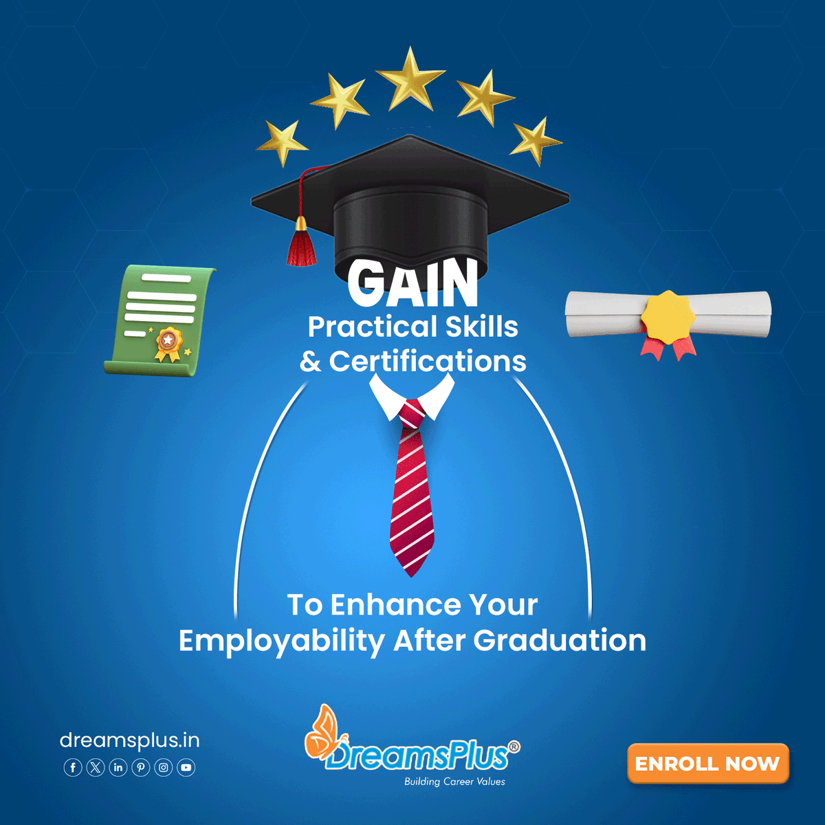 dp_network's tweet photo. Are you a student or entry-level professional looking to enhance your resume and stand out in the competitive job market? 

Gain practical skills that will set you apart in the job market with dreams plus.

Visit us via @dp_network bio to know more.

#dreamsplus #certifications https://t.co/kY8N87EqYJ