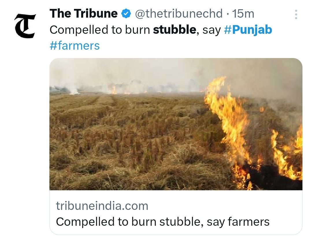 VishalBhargava5's tweet photo. Life of a Punjab farmer
Compelled to ask for loan-waiver. Compelled to ask for free electricity. 
Compelled to protest perpetually for MSP. 
Compelled to burn stubble https://t.co/k9l99TCTXU