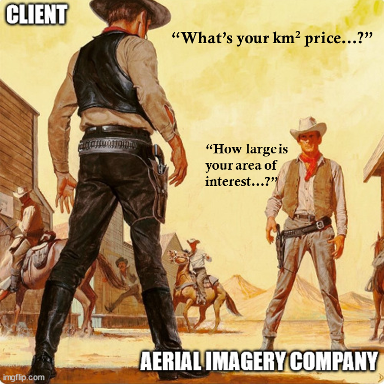 Typical standoff  for the aerial imagery business. #mappymeme