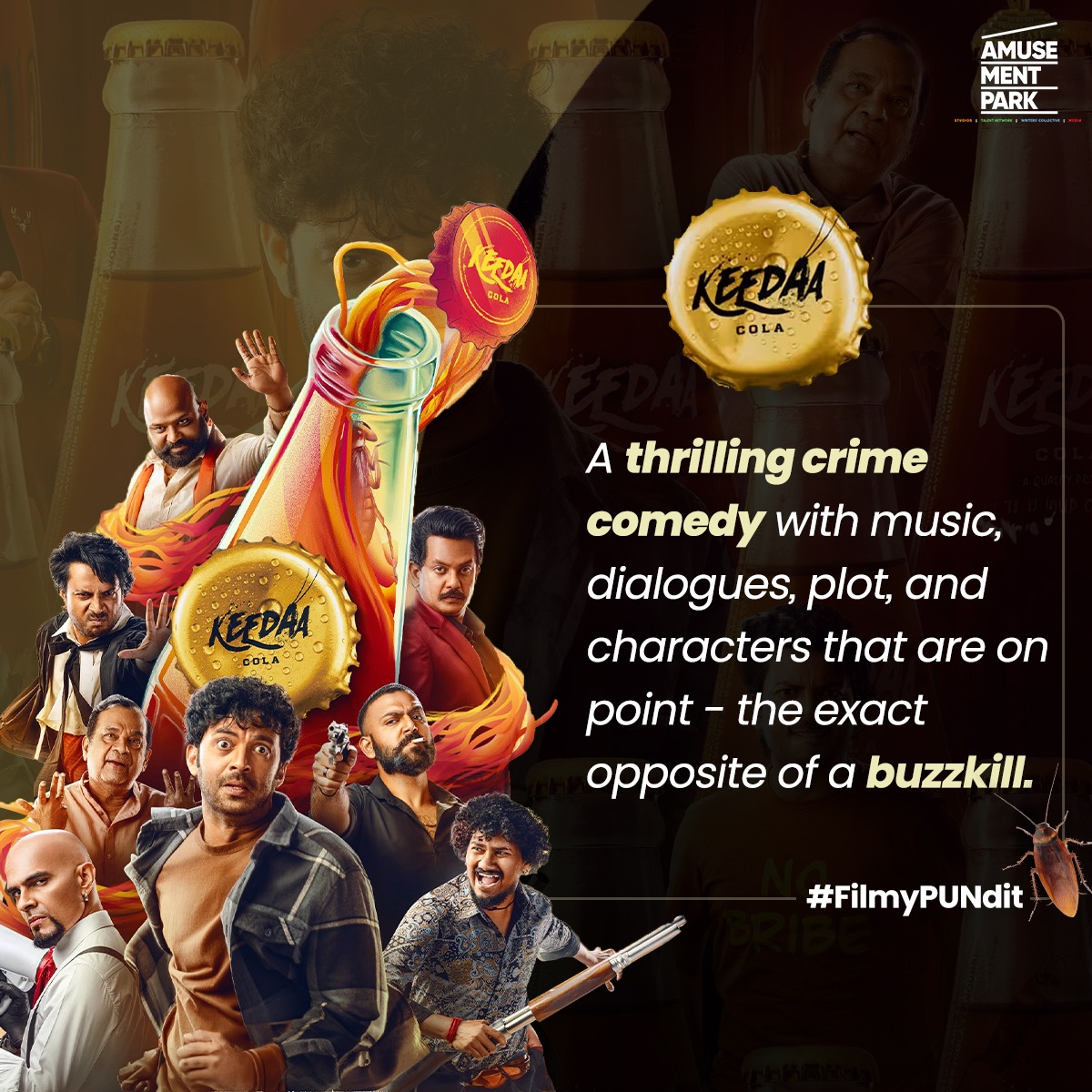 APEnt_'s tweet photo. Keeda πͺ³ Cola π₯€
#Keedacola #TharunBhasker #Chaithnayarao #Bramhanandam #APEnt #amusementparkentertainment #Telugucinema #Movie #Tollywood #Keedacolareview #ene #Ene2 https://t.co/JlKhveWXu7