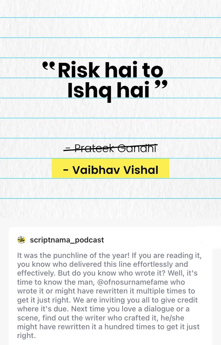 ofnosurnamefame's tweet image. This is the most wonderful thing somebody can do to a writer. Thank you, @Scriptnama1. 🤗