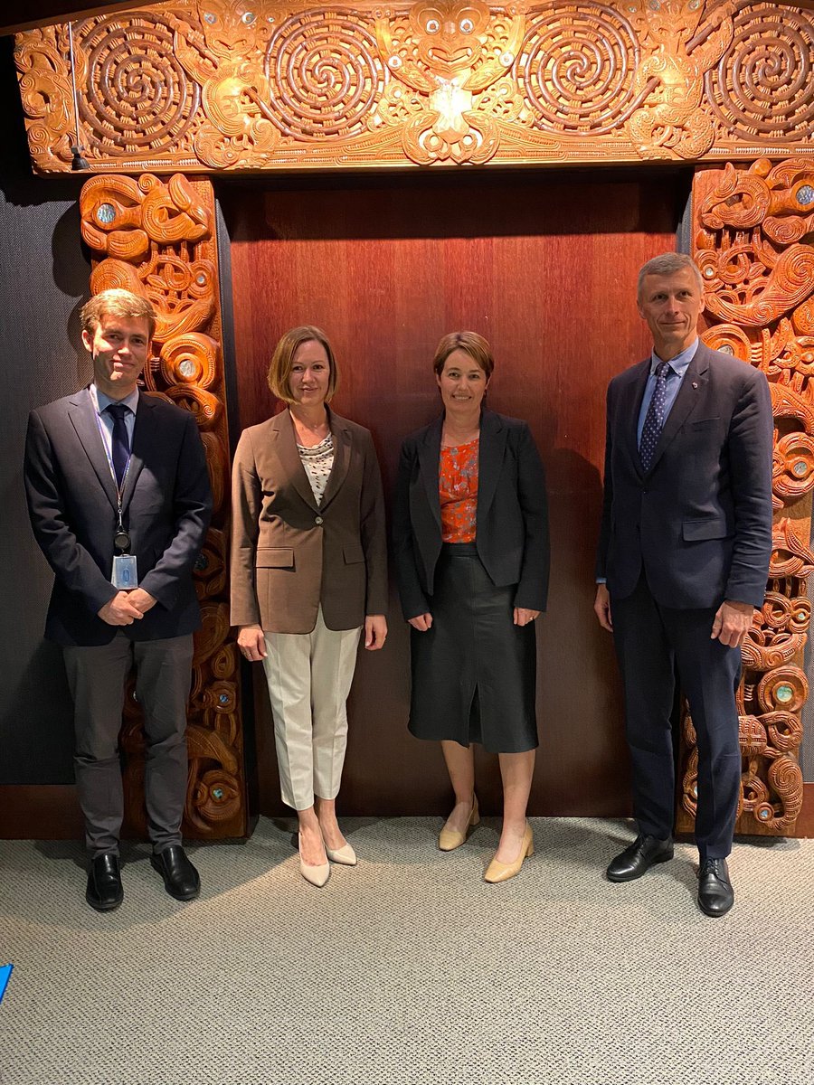Extensive exchange with Aotearoa NZ colleagues at <a href="/MFATNZ/">New Zealand Ministry of Foreign Affairs & Trade</a> and MOD on bilateral relations and developments in Indo-Pacific and Europe. Countries across the globe are united in protecting the rules based international order. Kia ora! 🇱🇻🤝🇳🇿<a href="/Latvian_MFA/">Latvian MFA 🇱🇻 | #StandWithUkraine 🇺🇦</a>