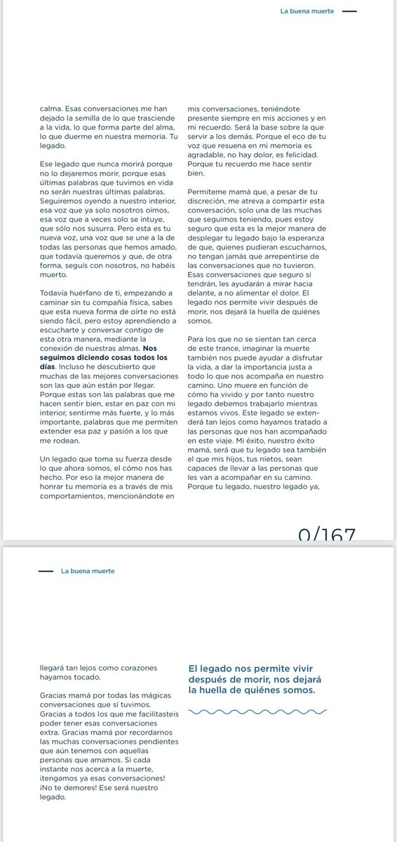 Me siento honrado de contribuir al ebook de @EdPFMA “La Buena Muerte”. Mi capítulo ‘El legado: La magia de las conversaciones que sí tuvimos’ explora el poder transformador de las conversaciones al final de la vida.

Te invito a leer esta magnífica obra 👇
escueladepensamiento.org/investigacion/…