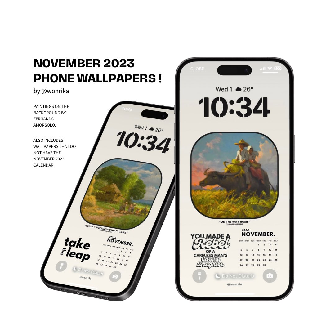 wonrika's tweet photo. [ 🌾🗓️ ] 2023 | november phone wallpapers

feel free to use these wallpapers! 
( wallpapers + gdrive below | 🧵 1/6 )
— by @wonrika 

#archivetwt  #lifetwt  #studytwt https://t.co/YhWz0RK5TB