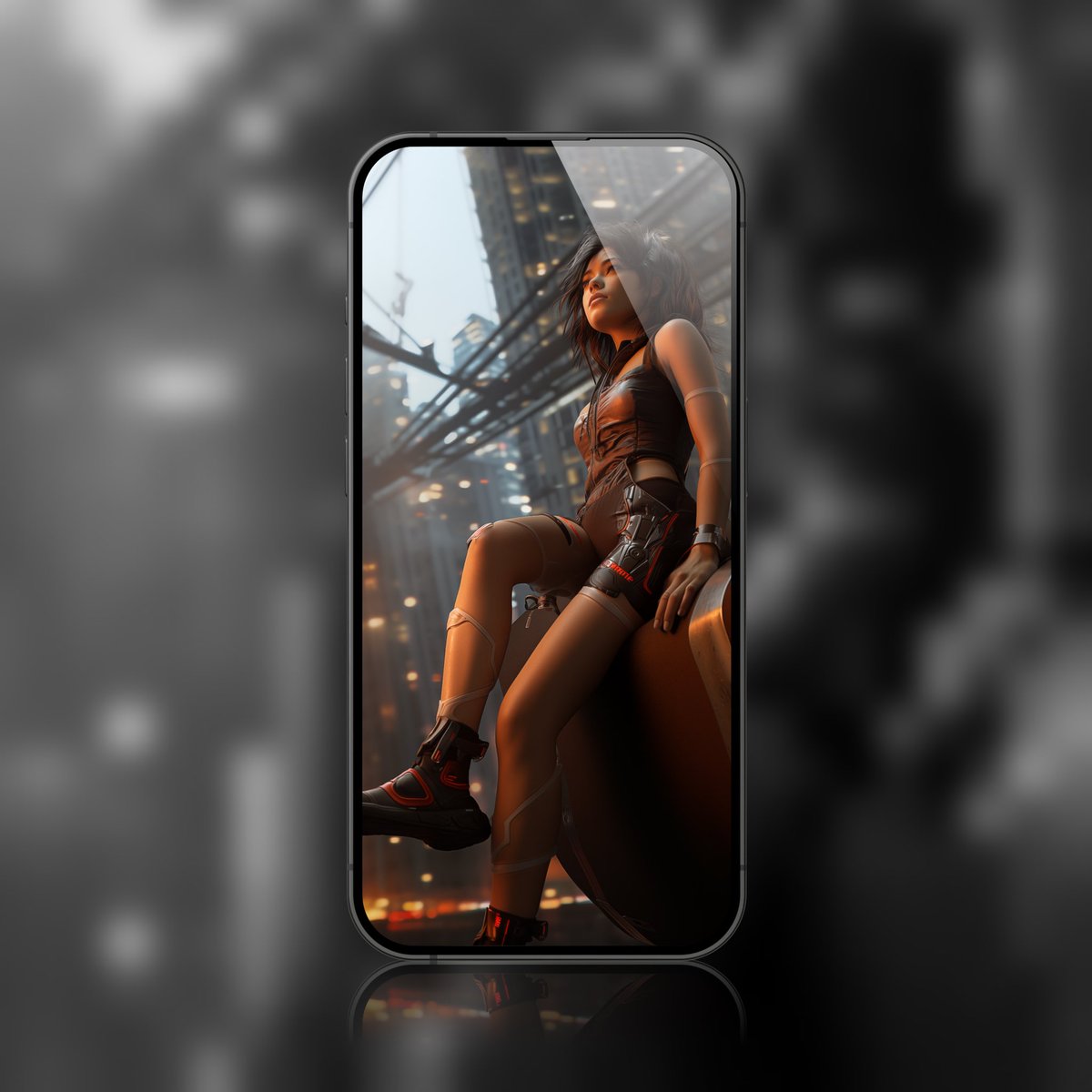 SeanKly's tweet photo. Took a lot of prompt editing for this one and an appeal 😅 I knew the style I wanted but #midjourney doesn’t like to show too much skin 😅
This one works great on the lock-screen with depth effect. #iP15PM https://t.co/3luZDihxPv
