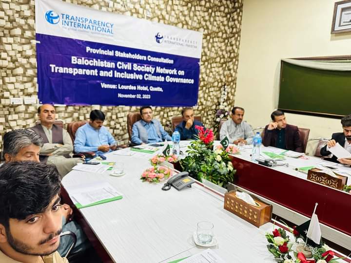 Executive Director JWF  Abdul Razzaq Attended Baluchistan Provincial stake Holder Consultation CSO Network on Transparent and Inclusive Climate Governance 
It was a great experience and learning 
Looking forward to have long term working relations with Transparency International