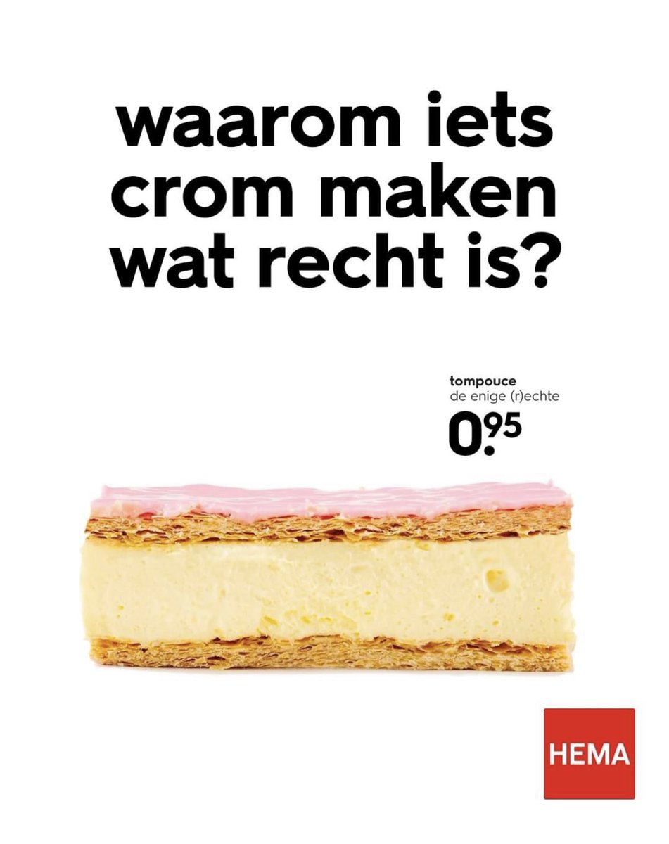 Diepe buiging voor het marketing bureau van de Hema. 👌👌