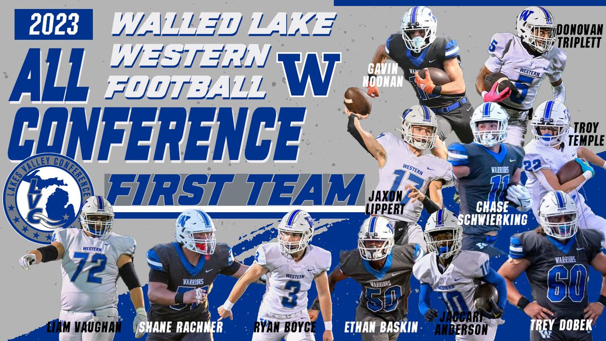 WLW Football (@wlwestern_fb) on Twitter photo Congratulations to all of Warriors name to the 2023 <a href="/LakesVC/">Lakes Valley Conf.</a> All-Conference Team! <a href="/WLWAthletics/">WLWestern Athletics</a> <a href="/coachcioroch/">Coach Cioroch</a> Congratulations to all of Warriors name to the 2023 <a href="/LakesVC/">Lakes Valley Conf.</a> All-Conference Team! <a href="/WLWAthletics/">WLWestern Athletics</a> <a href="/coachcioroch/">Coach Cioroch</a>