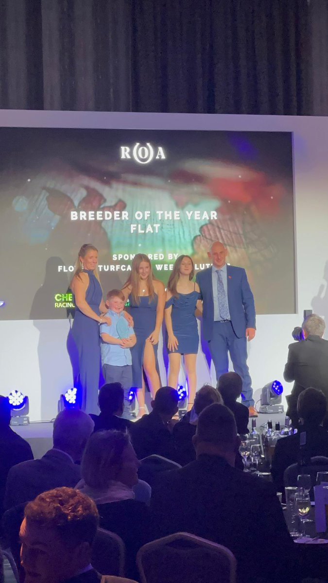 What an honour to have been awarded Flat Breeder of the Year at the Welsh Horse Racing Awards last night. Thank you to the organisers and sponsors for a fantastic evening!