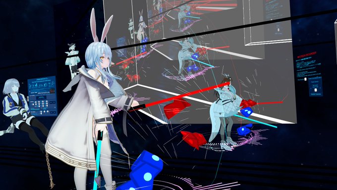 昨日の写2 せいばーするJusticeさん 
と曲一覧にニコニコ組曲(10分のフル)があったので10分間大量に流れてくる譜を切り続けて疲れたJusticeさん( 