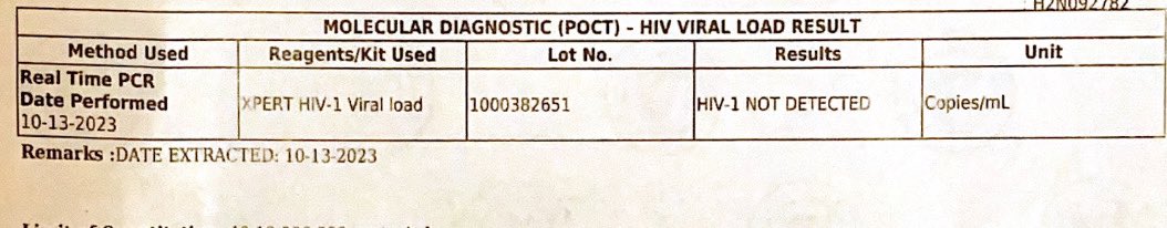 PLife0927's tweet photo. Got my latest Viral Load result. Thank you God! UD pa din https://t.co/rfXAhxPm4S