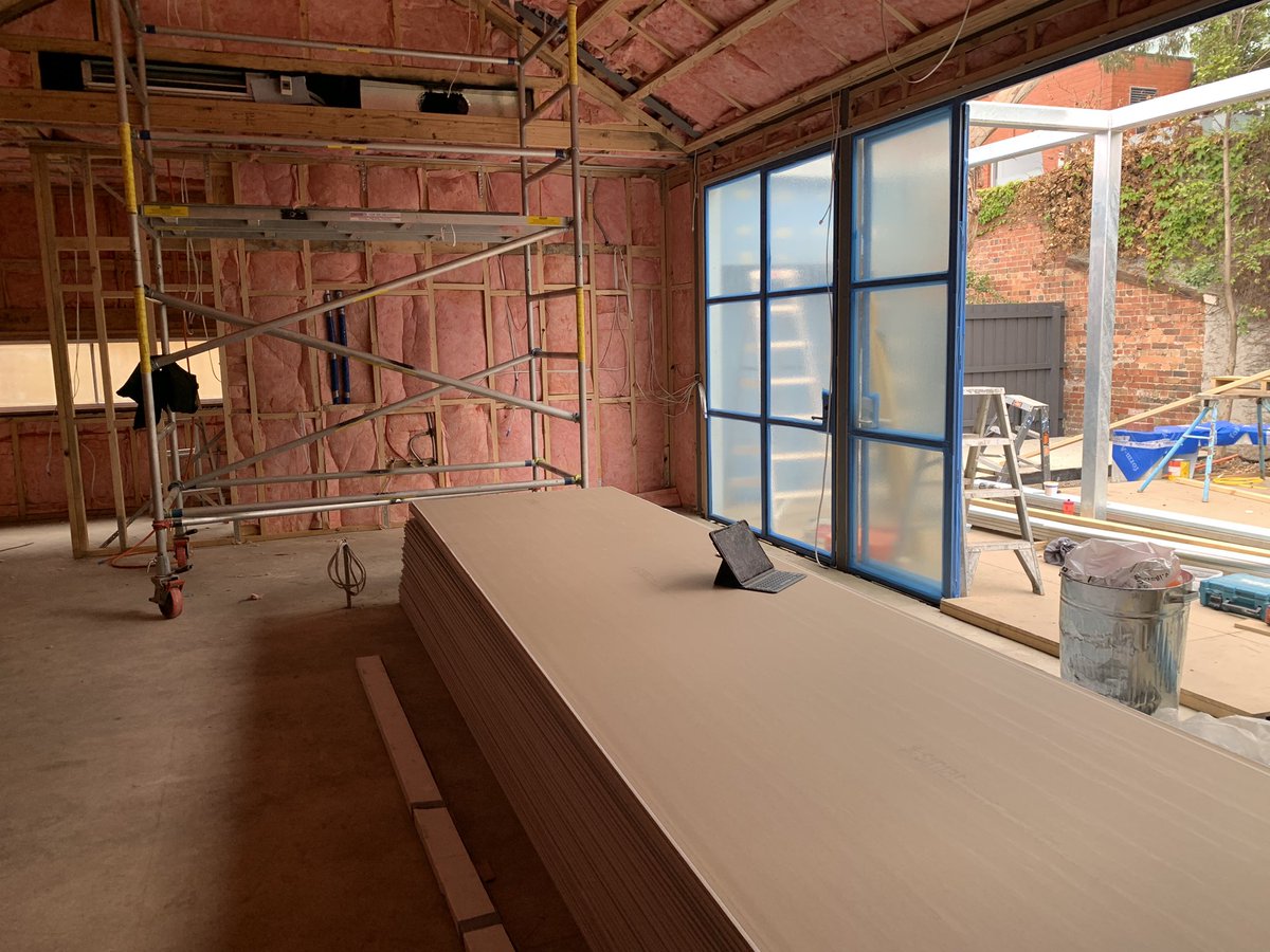CleanPlaster's tweet photo. All loaded and ready for hanging.

@quartersprojects 
#cleanplaster #distinctlydifferent #melbourne #plaster #squareset #windsor #builder #design #architecture #cleanplastermelbourne #plasterersmelbourne
#siniat #awardwinningplasterers #victoria #awcivic #turningplasterintowow https://t.co/9sprxXFZi0