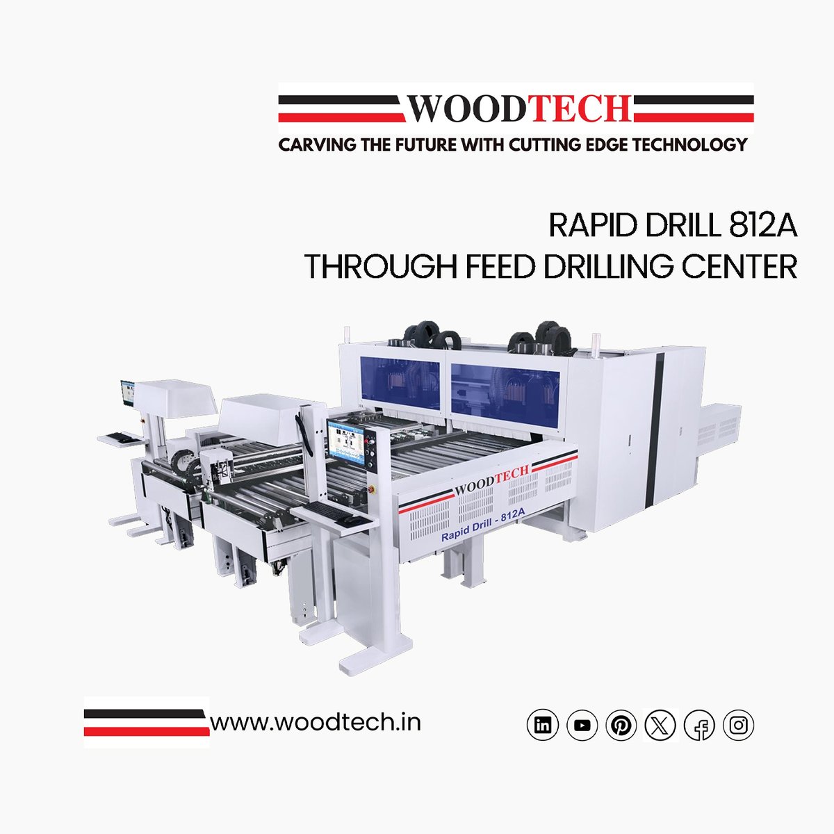 WoodtechC's tweet photo. Boost your #woodworking productivity with this #innovativemachinery that doubles your power, doubles your #efficiency! Get ready to elevate your woodworking game with #Woodtech’s #RapidDrill 812A. Email: info@woodtech.in, Mobile: +91 94806 86725 for any inquiries.#CNCMachine https://t.co/ZJdqXZ8vS4