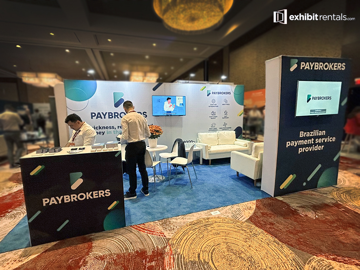 Celebrating another fantastic PAYBROKERS booth at SBC Summit Latino America 2023 in Miami.
Here's to the magic of teamwork!

visit our website -lnkd.in/dFT6ceN

#exhibitrentals #tradeshowdisplay #exhibitdesign #tradeshow #tradeshowbooth #tradeshowboothdesign