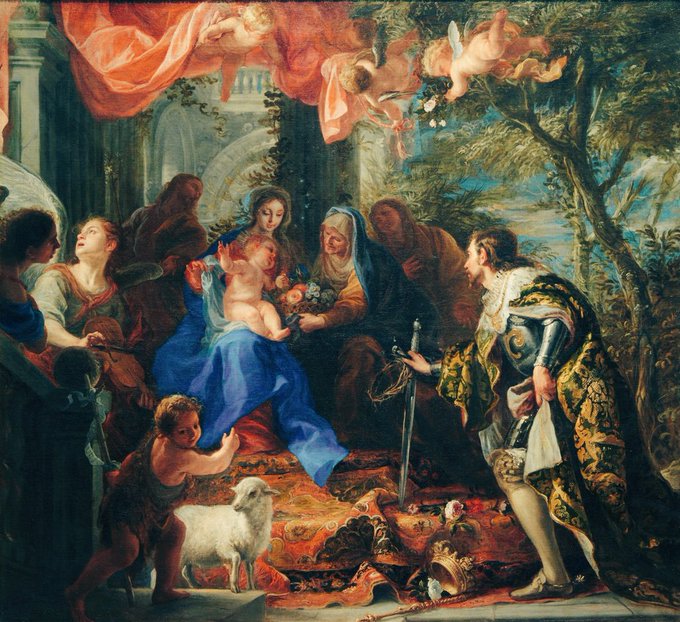terciarioFcano's tweet photo. La Virgen y el Niño adorados por #sanLuisdeFrancia terciario franciscano nuestro hermano y patrón de la orden III.
#ClaudioCoello 1665 Museo del Prado https://t.co/uKA4MwfHoK