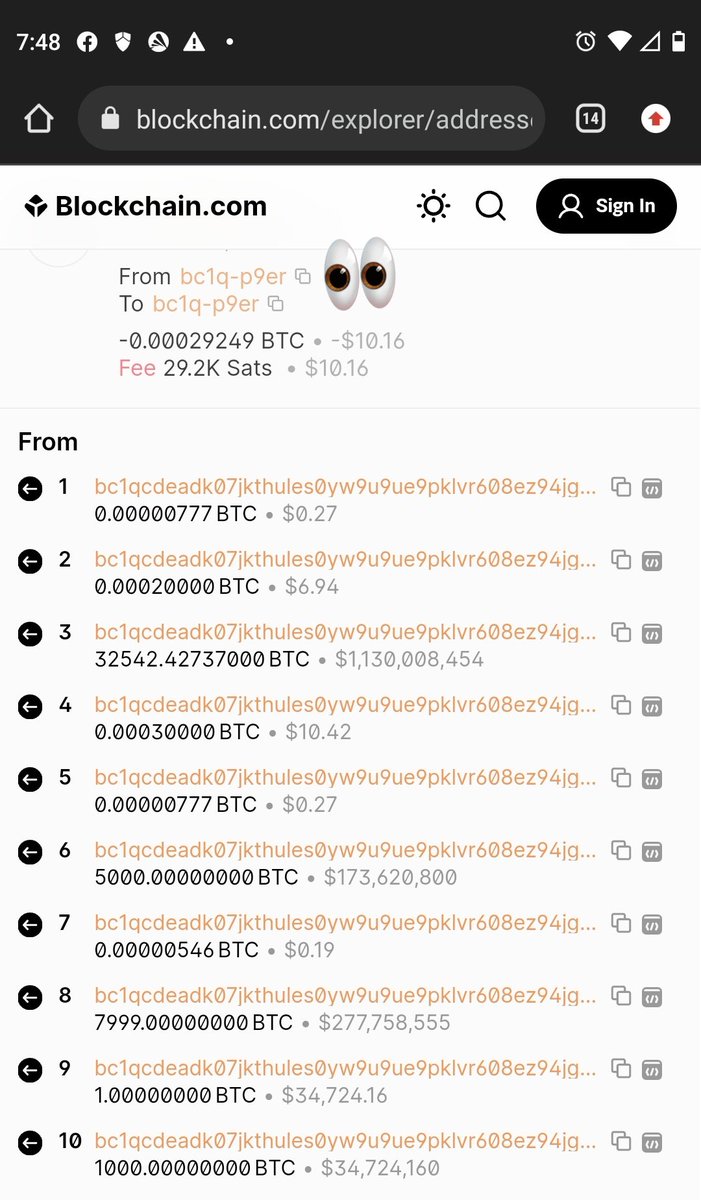 BossBlunts1's tweet photo. Looks like #SBF just now sent 7000 #BTC to #Bitfinex via utxo consolidation, a Deadman switch.

This wallet was seeded June 14, 2022, with 32,542 $BTC worth $1.4 billion today. 

👀 That was right at the bottom of the LUNA selloff.

@SECGov @TheJusticeDept @NewYorkFBI @FBI @GurbirGrewalNJ @USDOJ_Intl @CFTC