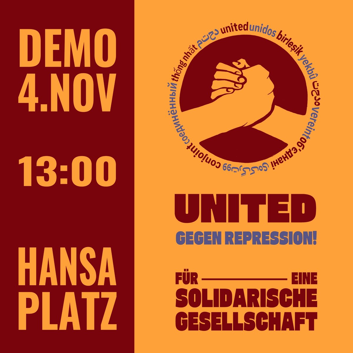 Polizeigewalt? (Extrem)Rechte Polizeichats? Oder Racial Profiling? Das muss sich ändern! 

+++ Demonstration • United gegen Repression +++
04.11.23 | 13h | Hansaplatz

#sanktpaulihältzusammen

---
#Fanhilfe #FCSP #Polizeiproblem