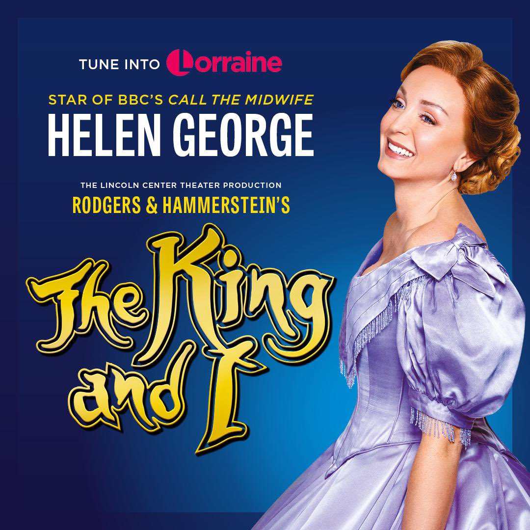 Catch our very own @helen_george talking all things #TheKingandI on @lorraine this morning from 9am 💫 Returning to London’s West End from January 2024! Book now! 🎟️✨